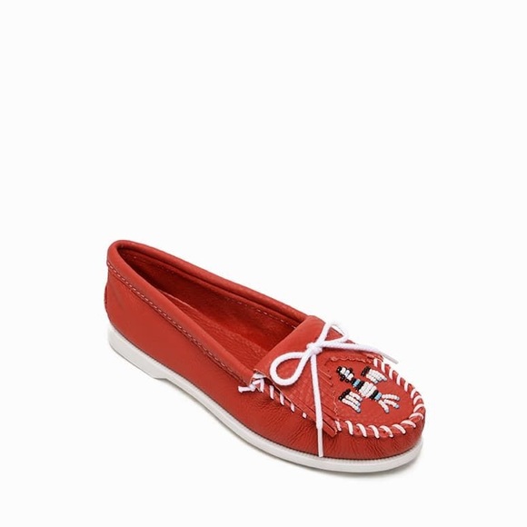 Minnetonka Shoes - Minnetonka Women’s Red Thunderbird Moccasins